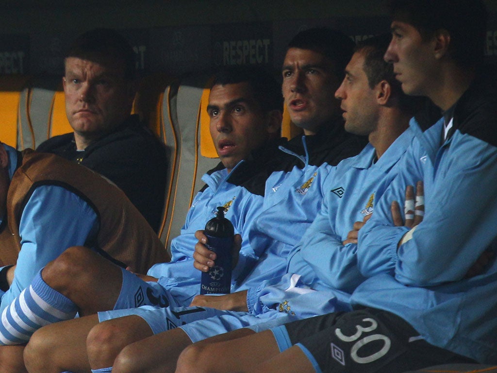 <b>Bench Warfare</b><br/>
Carlos Tevez ‘refuses’ to come on for City at Bayern Munich. We thought he’d never play for the club again – but of course he did.