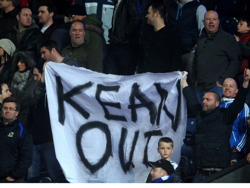 Rover and out Blackburn fans were at Steve Kean’s throat – and Venky’s – every game. Their woeful season ended in relegation.