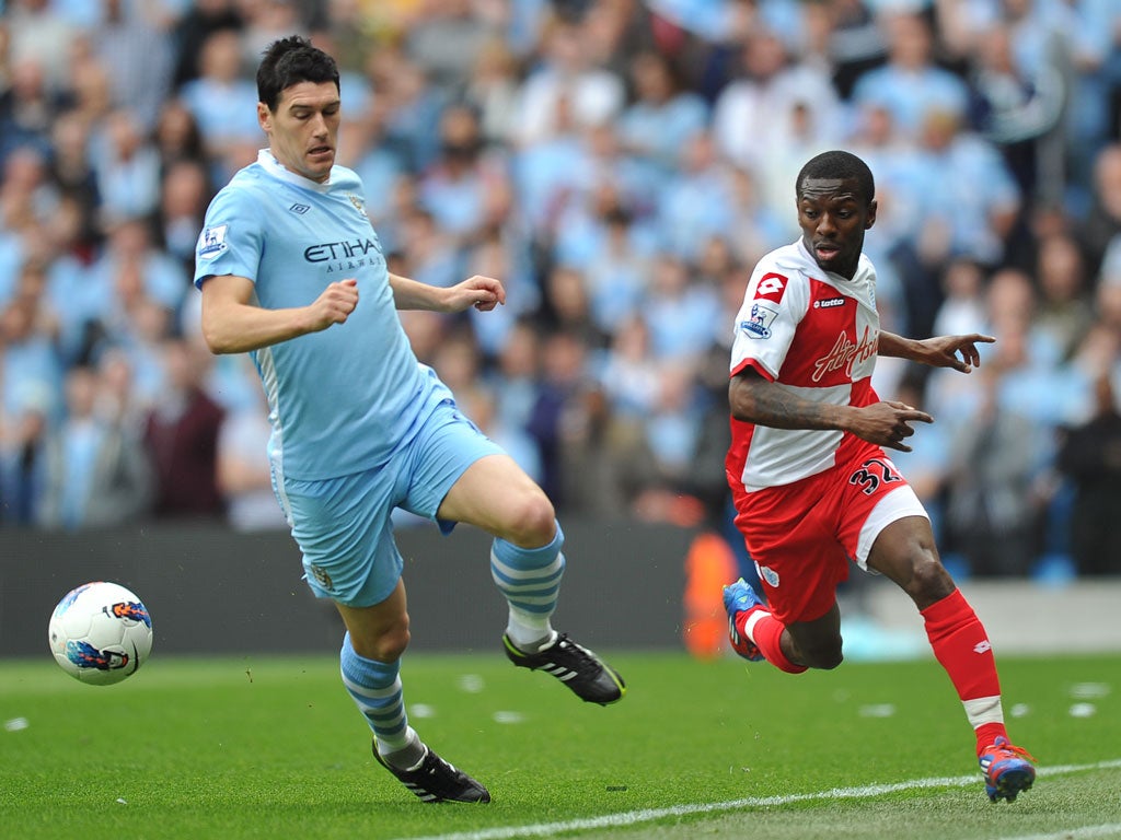 Gareth Barry in action against QPR