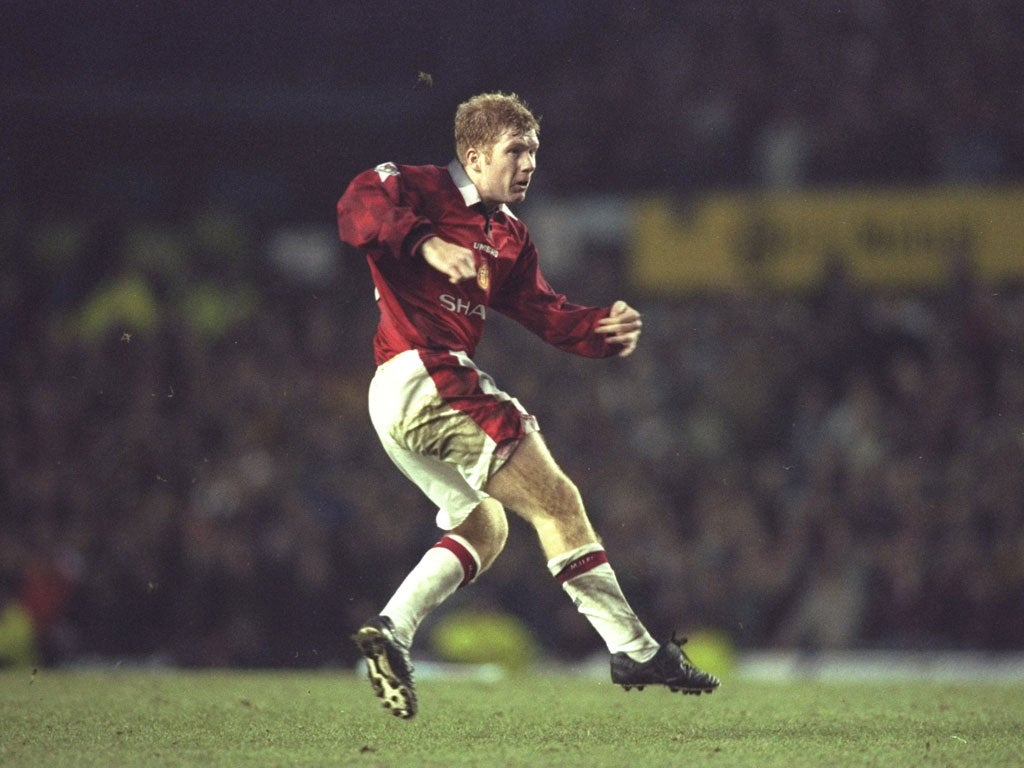 Scholes, a one-club man, scored 155 goals in 718 appearances