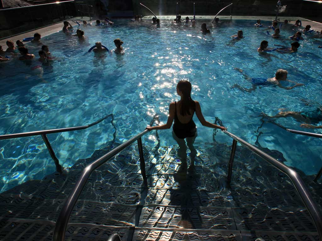 Old soak: the rooftop pool at Thermae Bath Spa