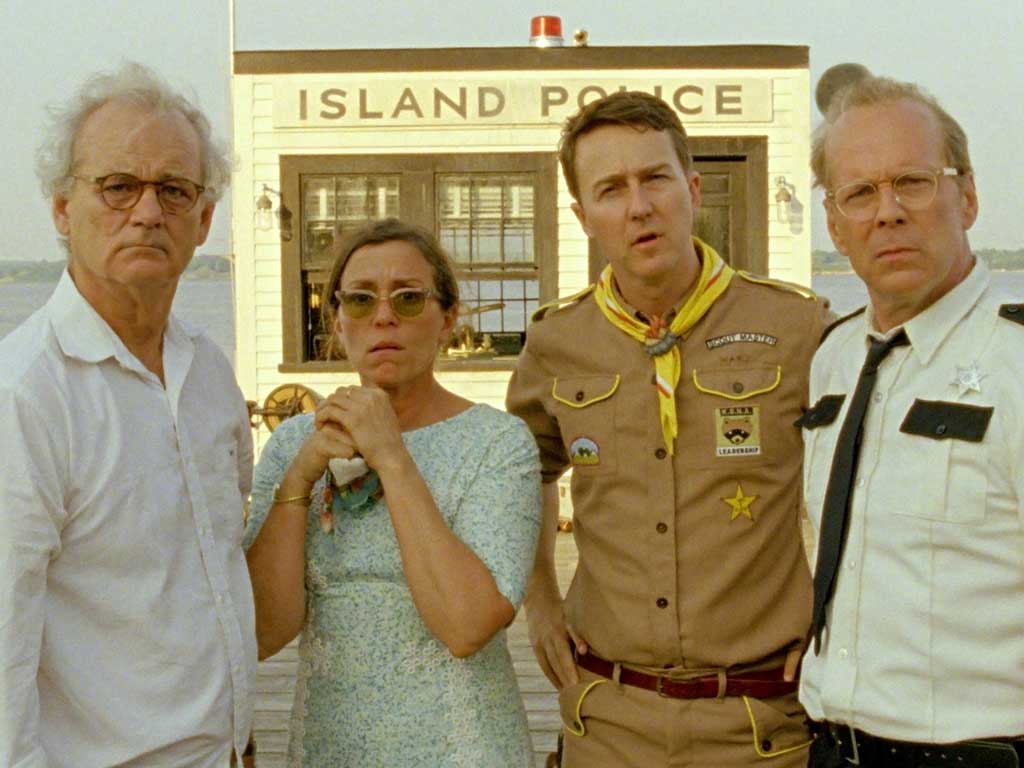 Bill Murray, Frances McDormand, Edward Norton and Bruce Willis in Wes Anderson's 'Moonrise Kingdom'