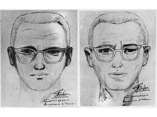 Sketches of the “Zodiac” killer made by San Francisco police and witnesses in 1969