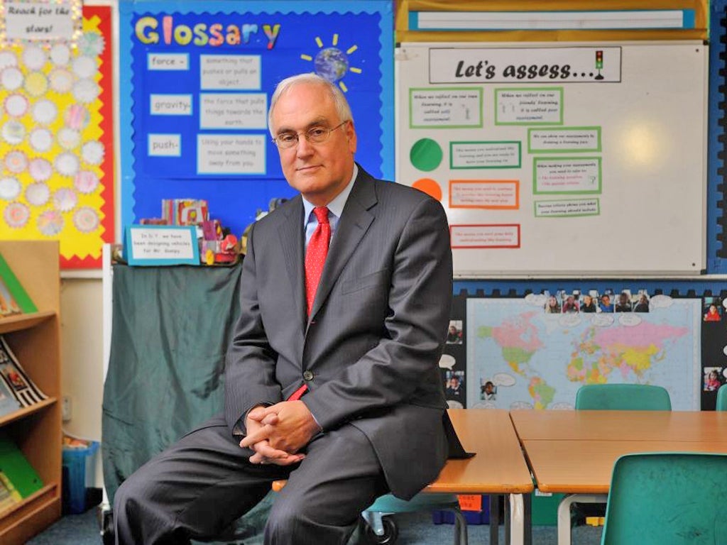 The chief schools inspector Sir Michael Wilshaw