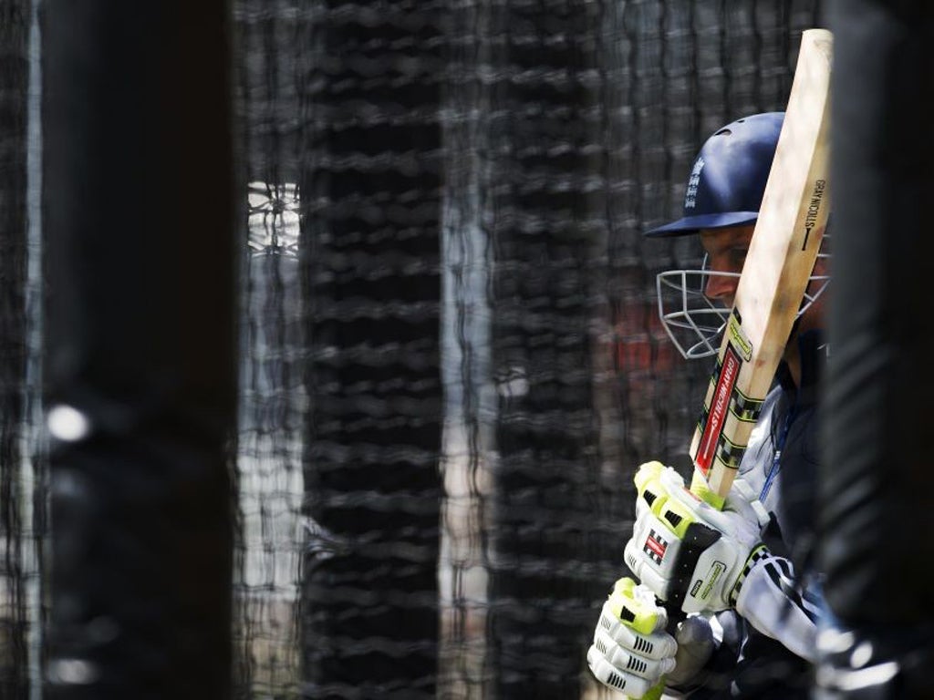 England captain Andrew Strauss in the Lord’s nets
yesterday