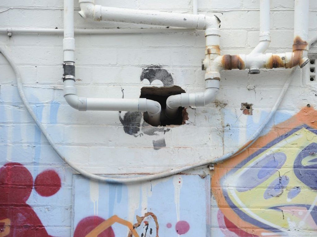 'The Parachuting Rat' was painted by the artist about 15 years ago on a wall in Prahran suburb of Melbourne.