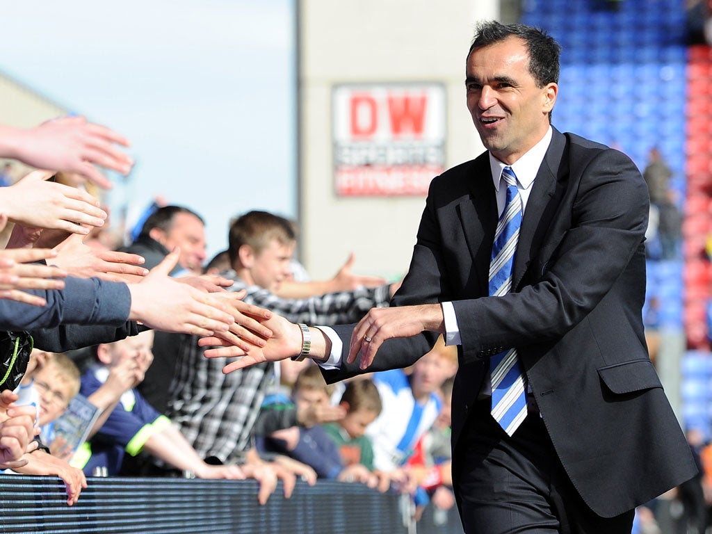 Wigan manager Roberto Martinez