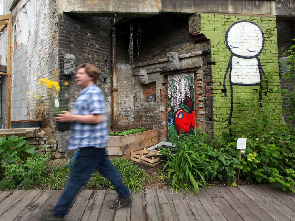 View of the Dalston Eastern Curve Garden