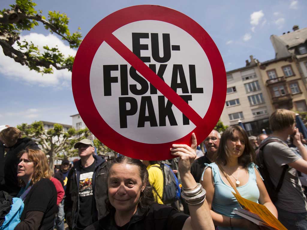 Anti-austerity activists in Germany