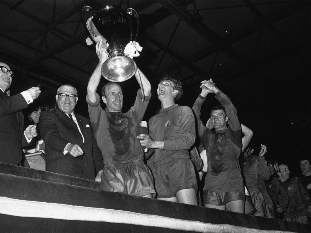 Sir Matt Busby led United to their first European Cup success