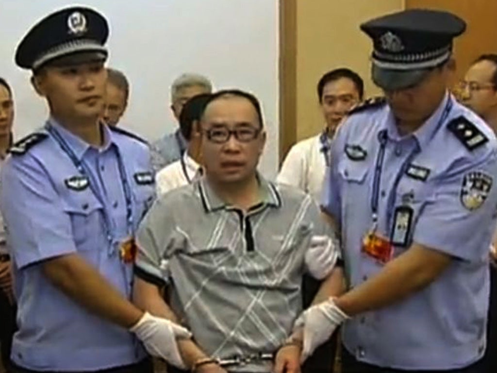 Lai Changxing appears for sentencing in a court in Xiamen