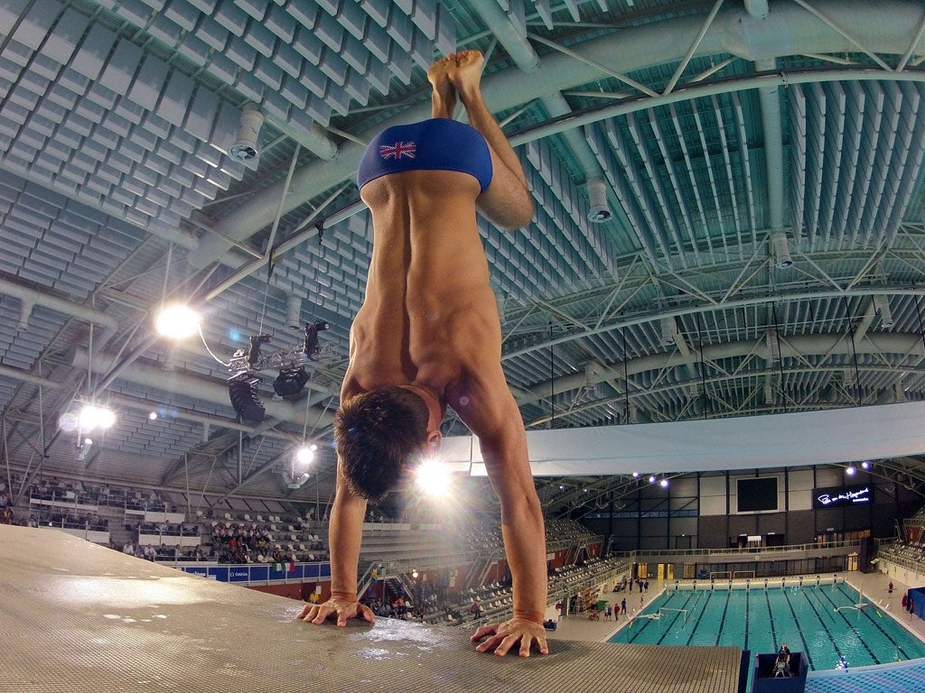 Tom Daley in action in Eindhoven