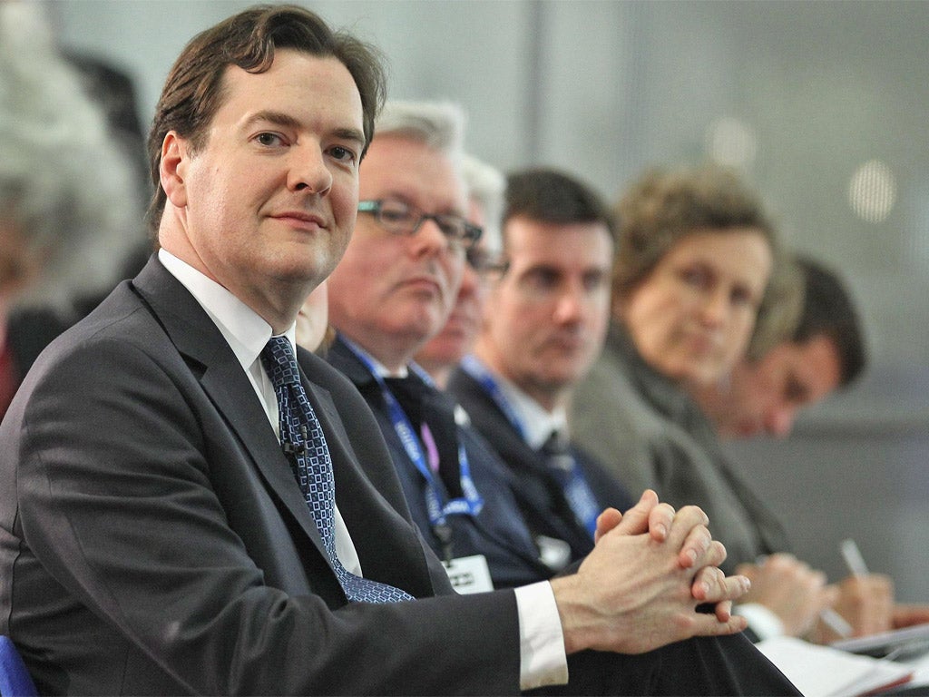 George Osborne listens as IMF chief Christine Lagarde delivers her verdict on the UK economy