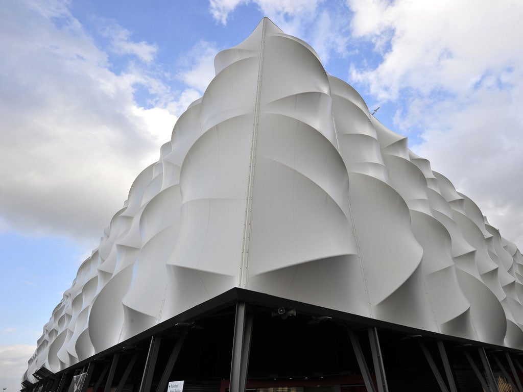 A view of the basketball arena