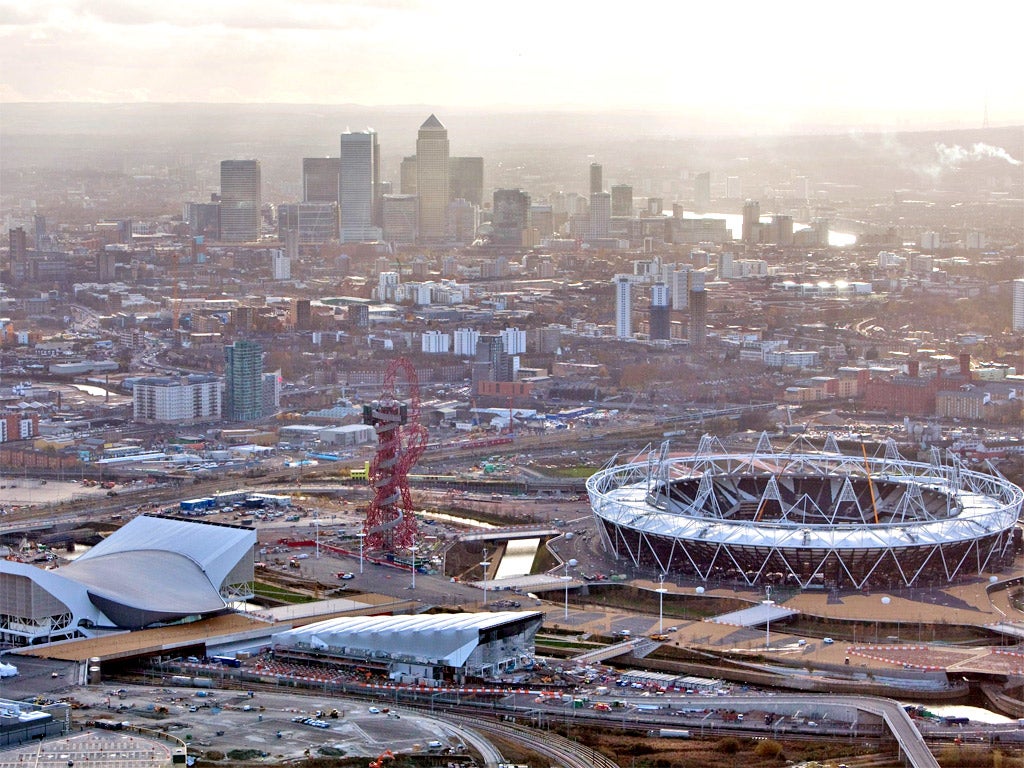 The Olympic Park in Stratford, east London