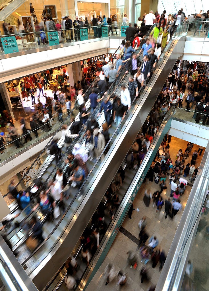 Disquiet: Westfield shopping centre in London