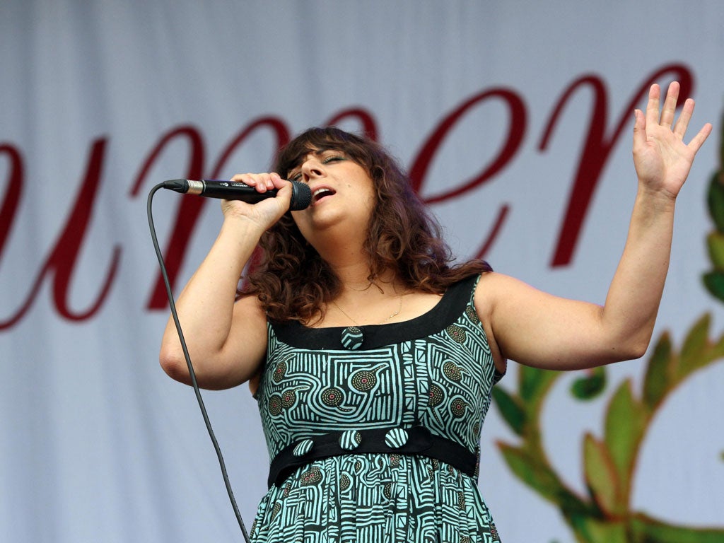 Rumer performing at Latitude Festival last year