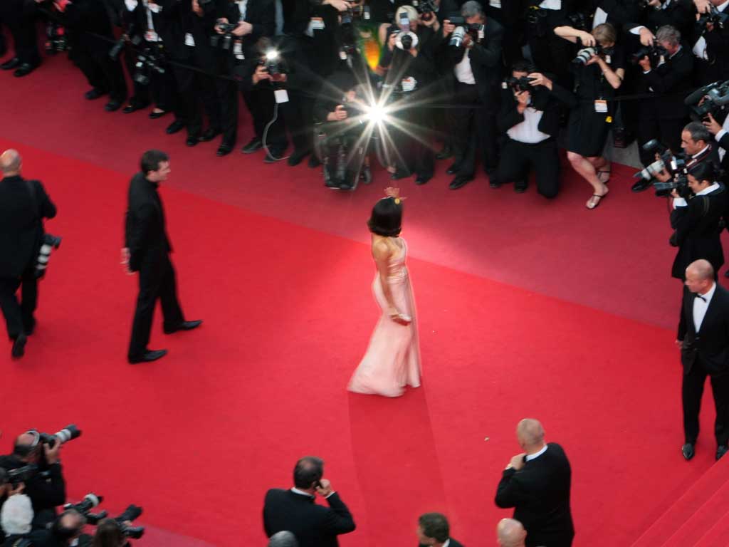 Starry night: Salma Hayek at Cannes 2010