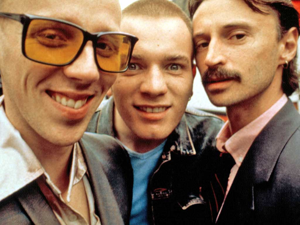 Ewan McGregor (centre) in the 1996 film Trainspotting