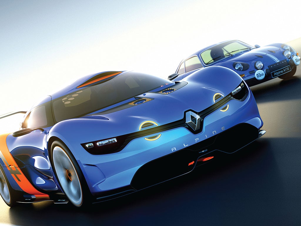 Renault's A 110-50 with a predecessor in the background