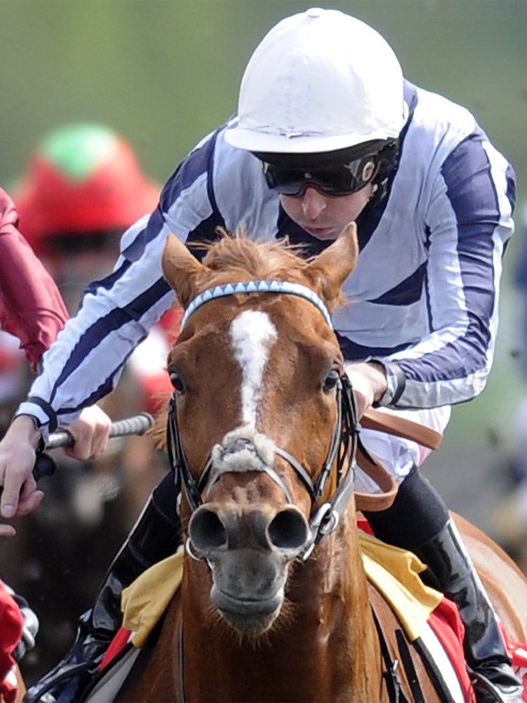 Main Sequence and Ted Durcan winning the Lingfield Derby Trial