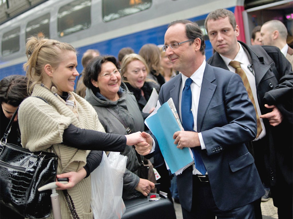 Right on track: François Hollande's first two weeks in office have gone down well with French voters