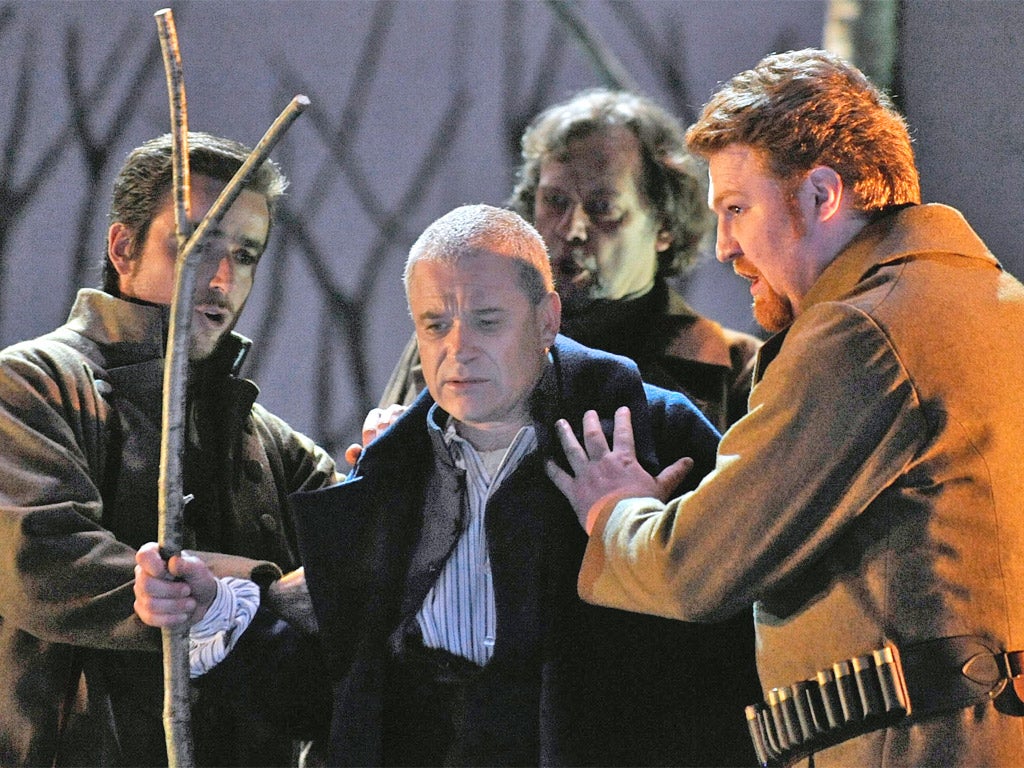 French tenor Gilles Ragon performs during a rehearsal of Tannhäuser by Richard Wagner