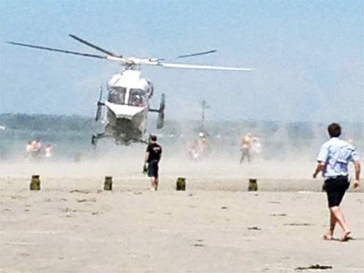 An air ambulance arrives too late to save Plamen Petkov