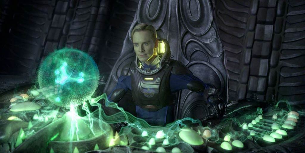 Light fantastic: Michael Fassbender in Ridley Scott's 'Prometheus'