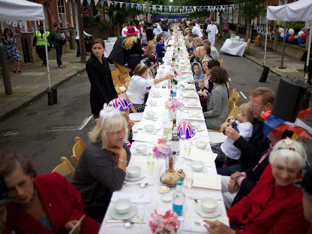 <b>Royal celebration</b>
<br />A street party in Battersea, London