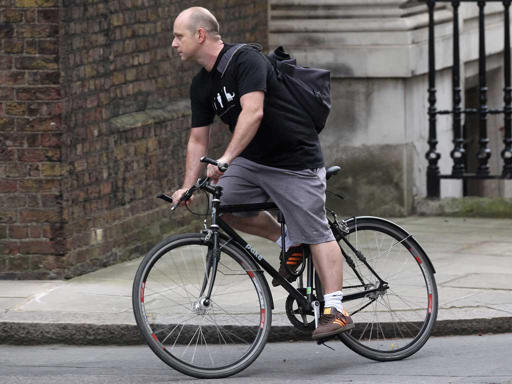 On yer bike: Former Tory policy adviser Steve Hilton