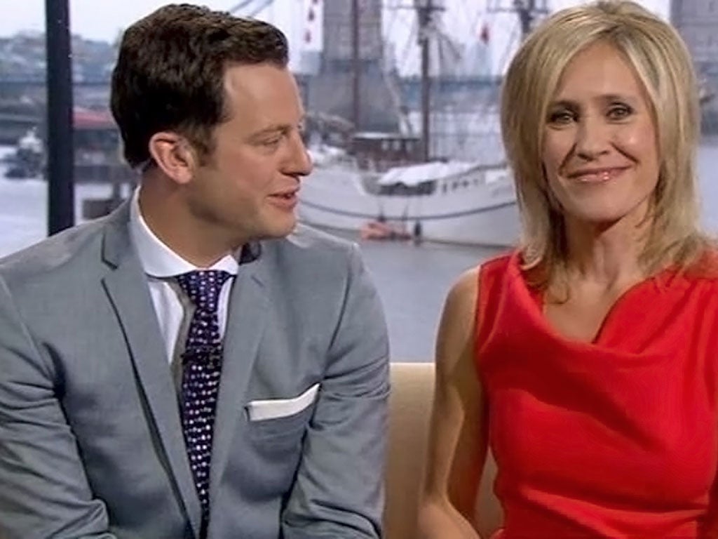 Matt Baker and Sophie Raworth covering the Jubilee Big
Boat Challenge
