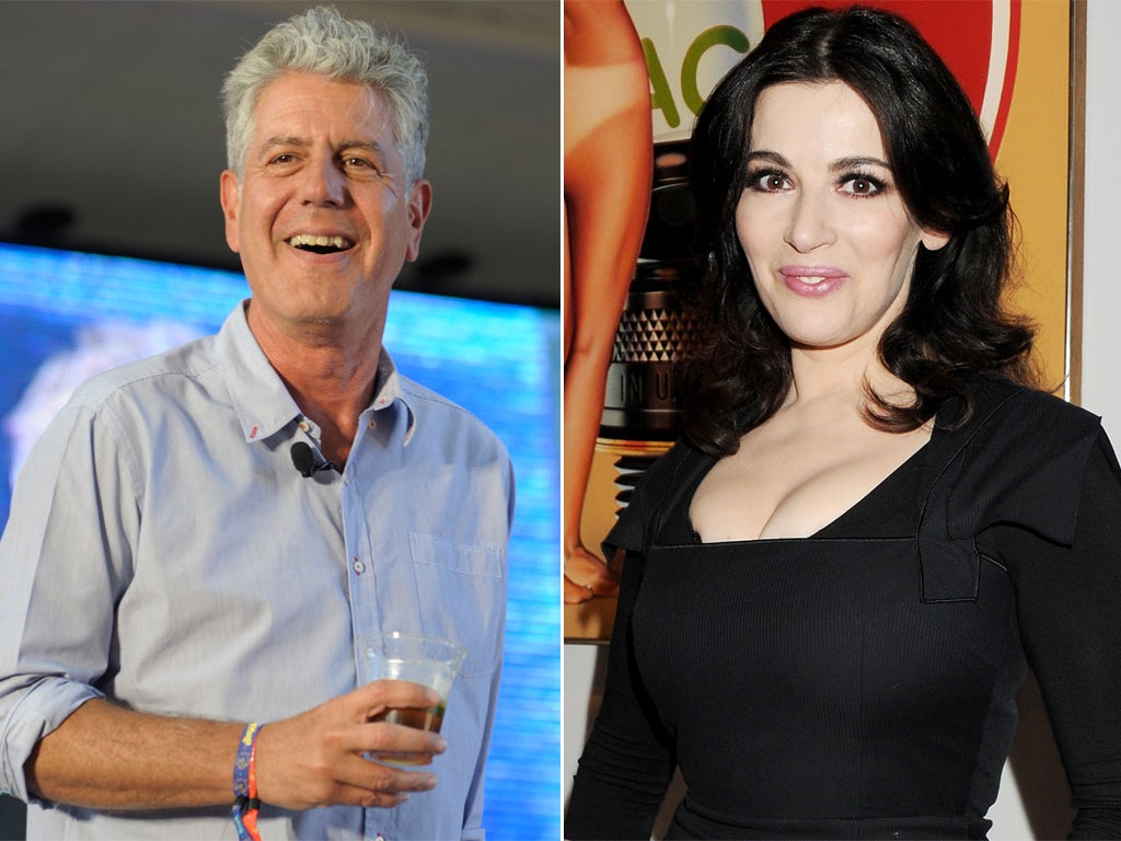 Anthony Bourdain and Nigella Lawson