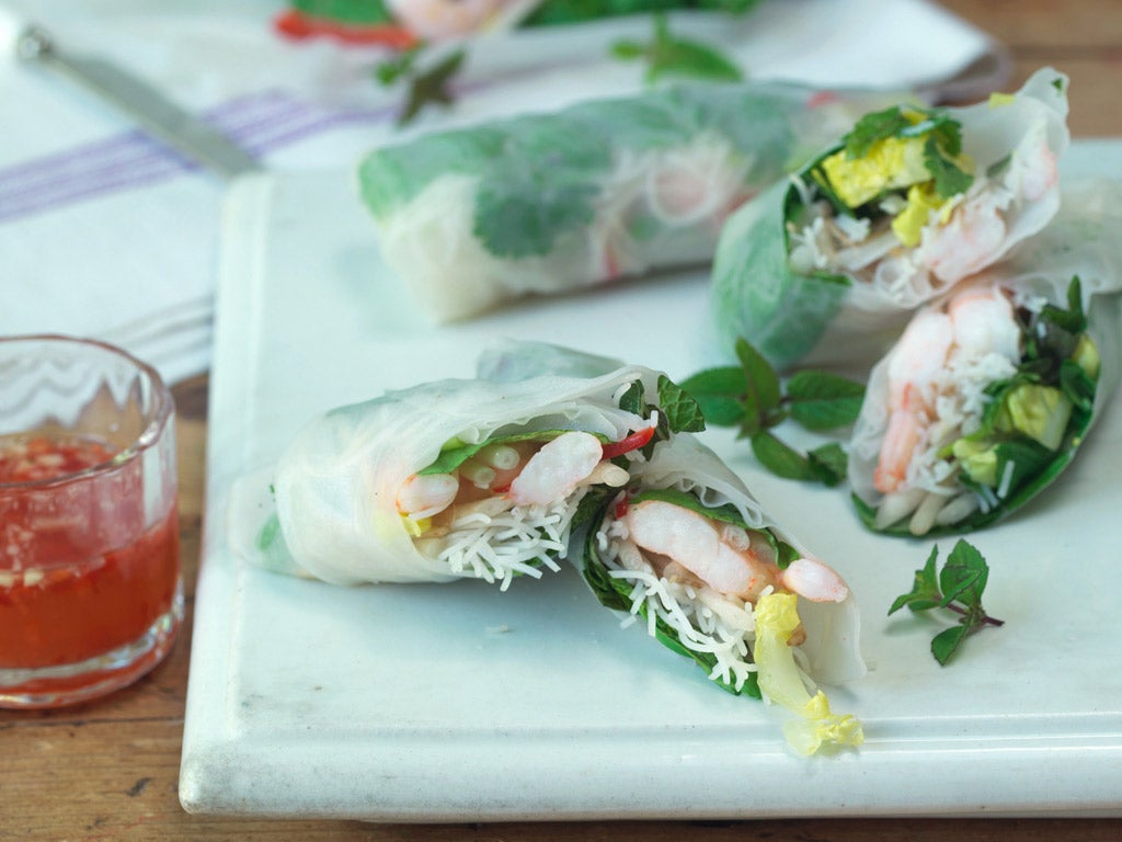 Vietnamese summer rolls by Tom Moggach