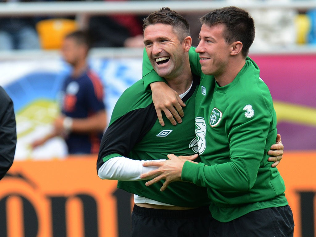 Sean St Ledger and Robbie Keane