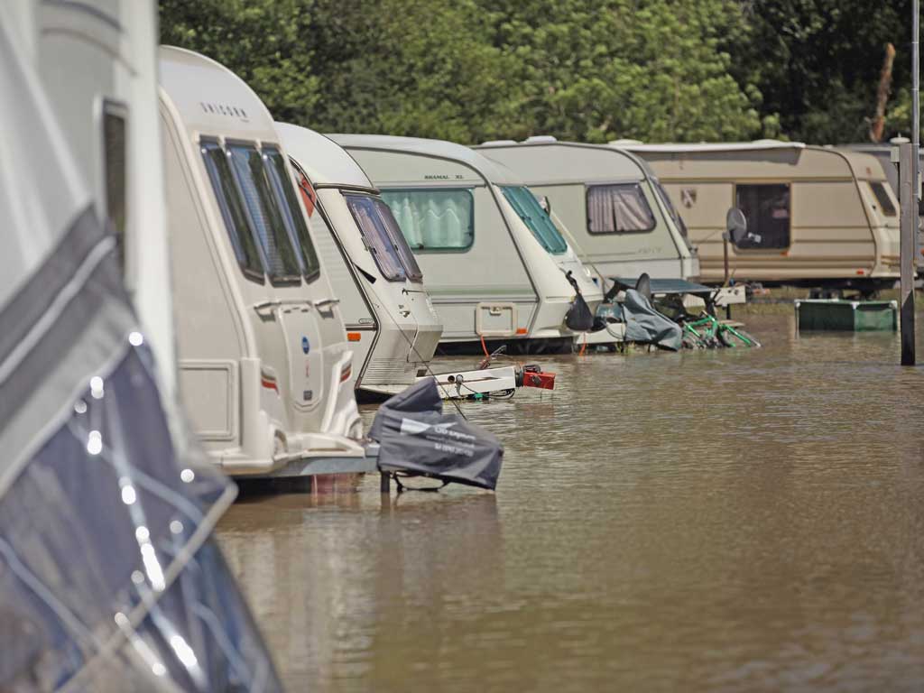 Severe flooding has affected mid Wales with a major rescue operation under way taking to safety nearly 100 people so far