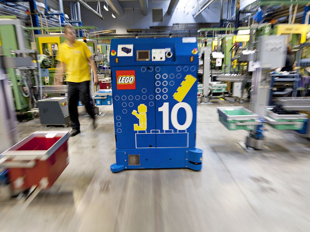 Lego products are vigorously tested at the factory