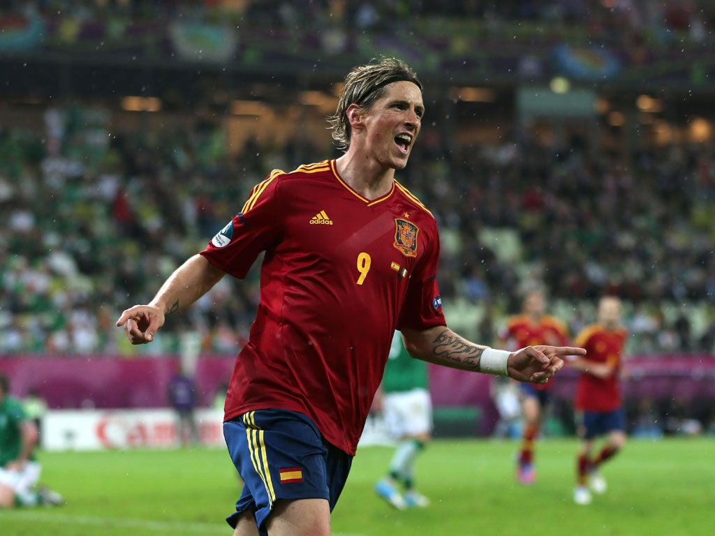 Fernando Torres netted twice against Ireland