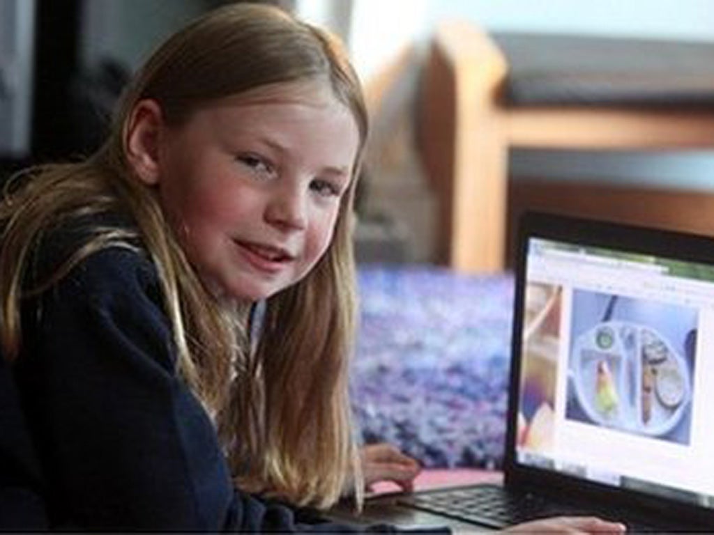 School girl Martha Payne who took pictures of her school dinners