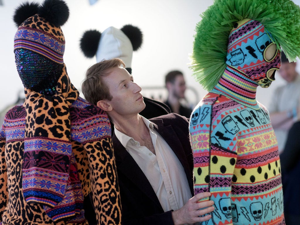 Matthew Bell looks at a design by Sibling at Gentleman's Fashion weekend