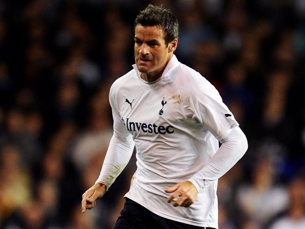 Ryan Nelsen in action for Tottenham