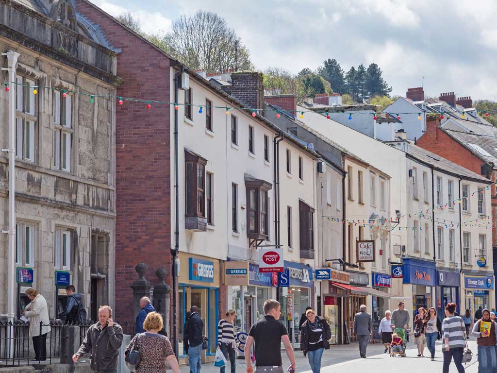 The High Street in Bangor is one of the areas covered by the curfew, which will last for six months