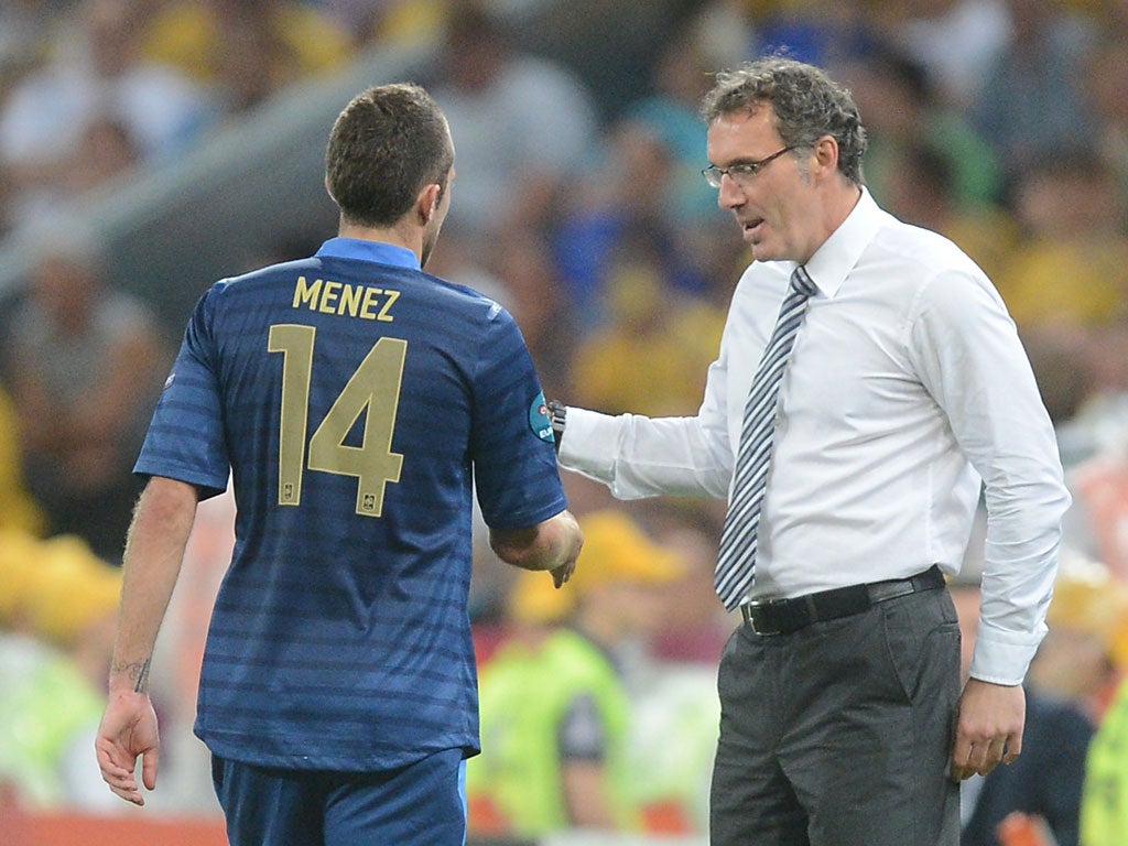 Jeremy Menez with Laurent Blanc