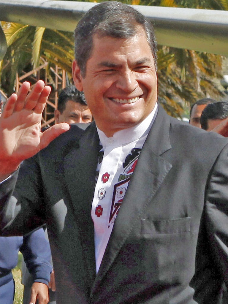 Ecuador's President Rafael Correa was interviewed by Assange for his show on Russia Today