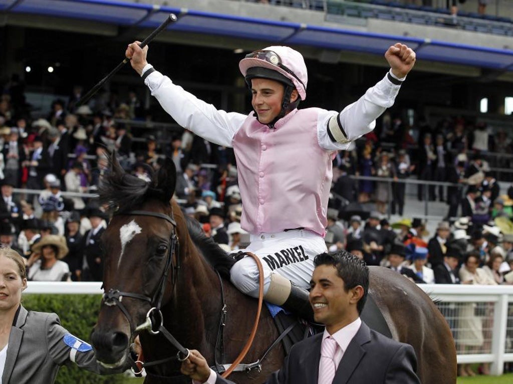 William Buick was victorious in the Coronation Stakes on Fallen
For You, the middle leg of a 142-1 treble at Ascot yesterday