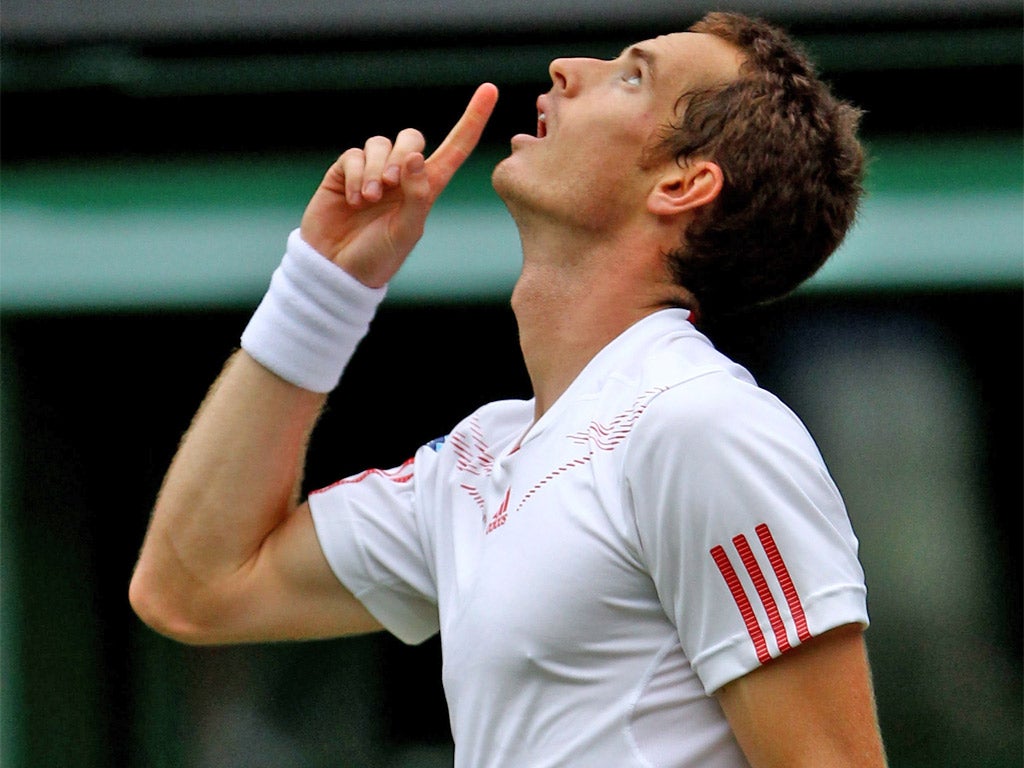 Murray celebrates match point