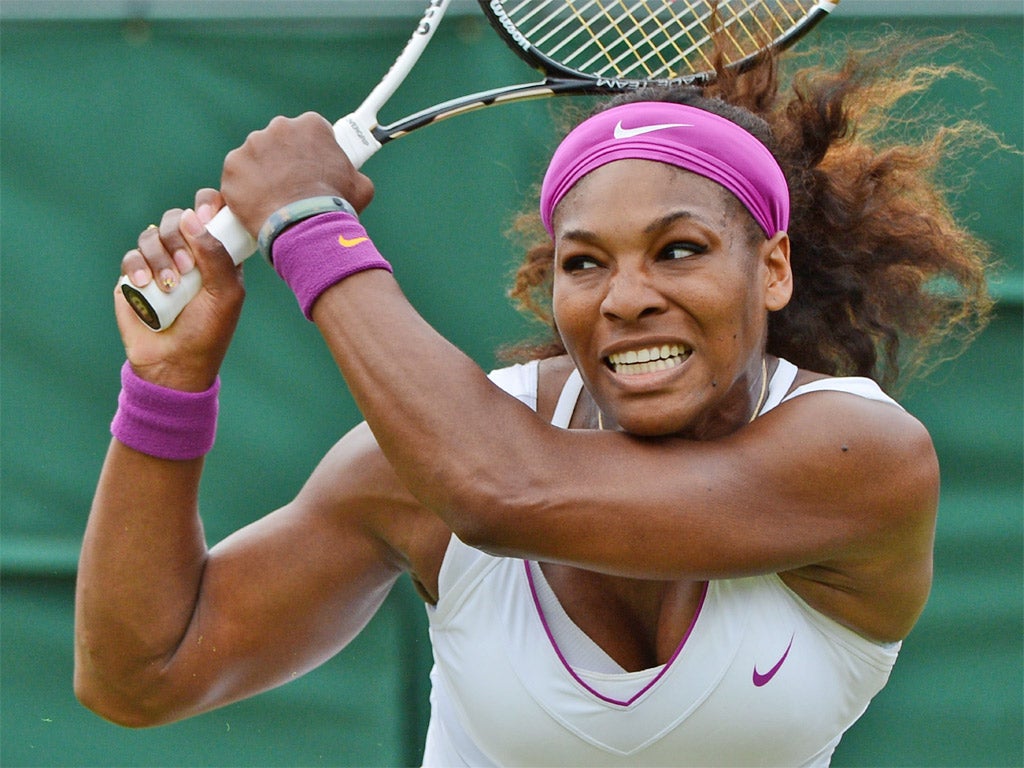 Serena Williams never looked like suffering the fate of her big sister