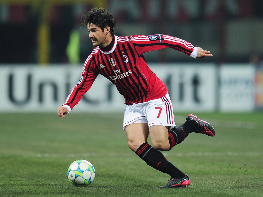 AC Milan striker Alexandre Pato