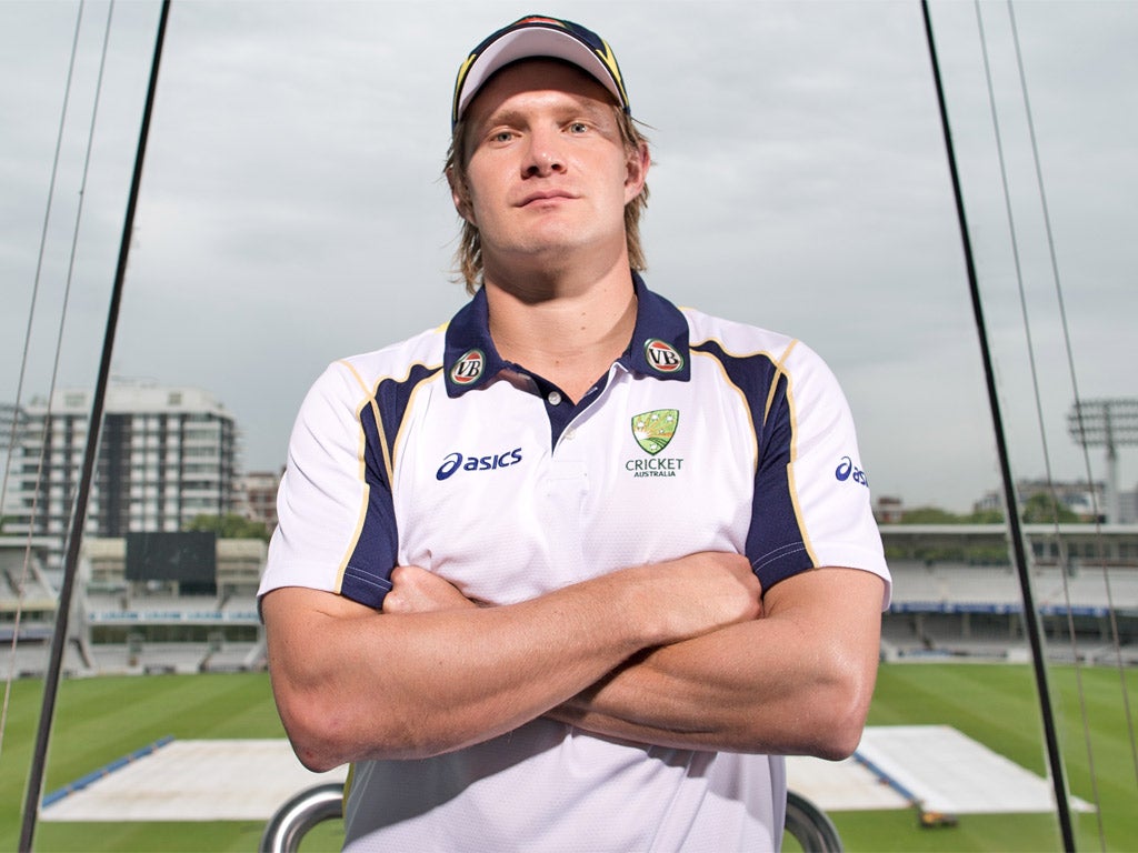 Shane Watson at Lord's yesterday