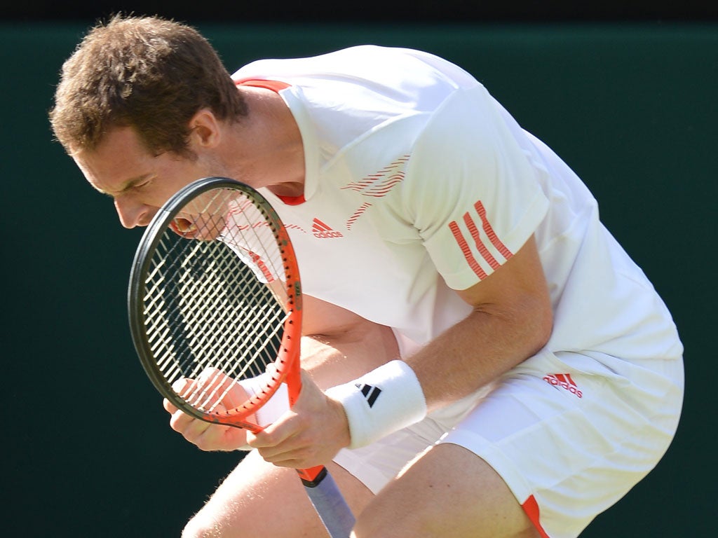 Andy Murray celebrates
his win over Croatia's
Ivo Karlovic